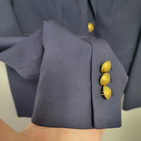 J.CREW Dalton Navy Blue Preppy Academia Blazer Size 4 Wool Blend Italy - Picture 10 of 10